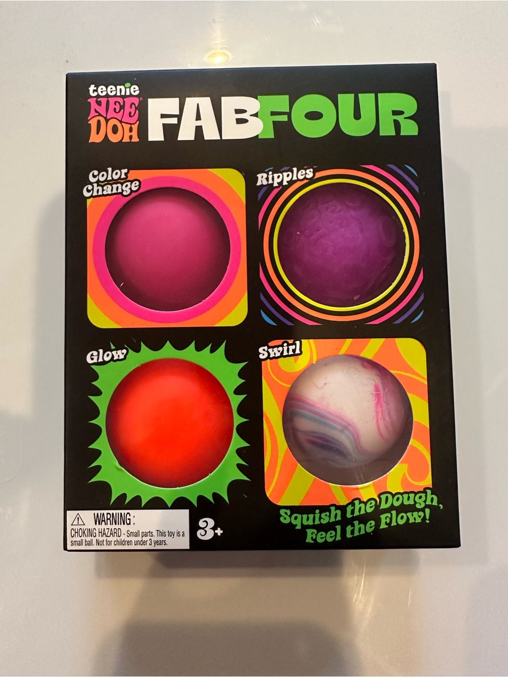 FabFour Kids Squish Dough Set - Pink, Purple, Red, Multicolor
